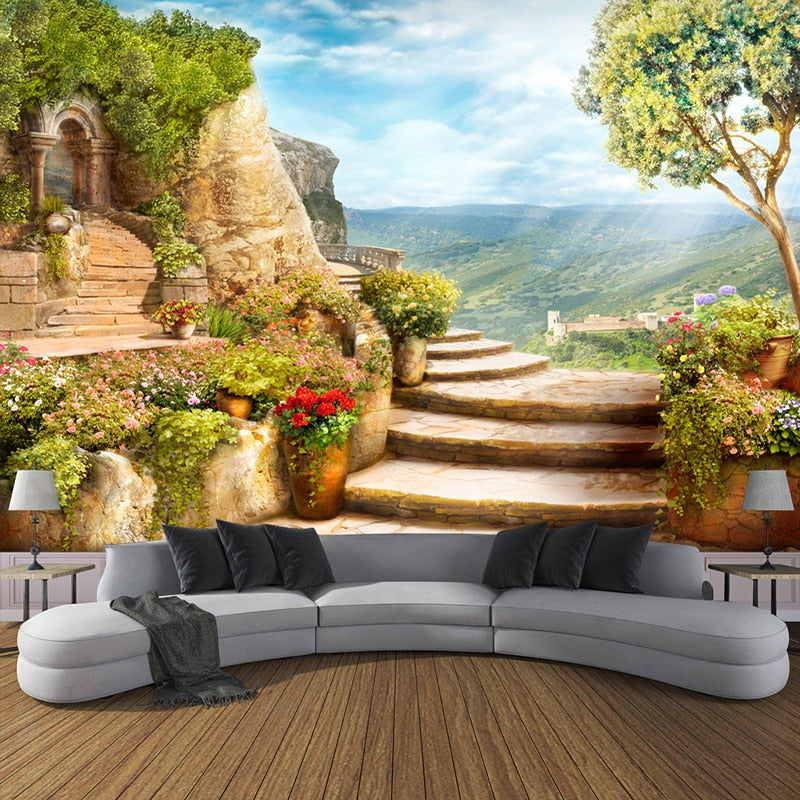 Custom Size Wallpaper European Style Nature Landscape Mural | BVM Home