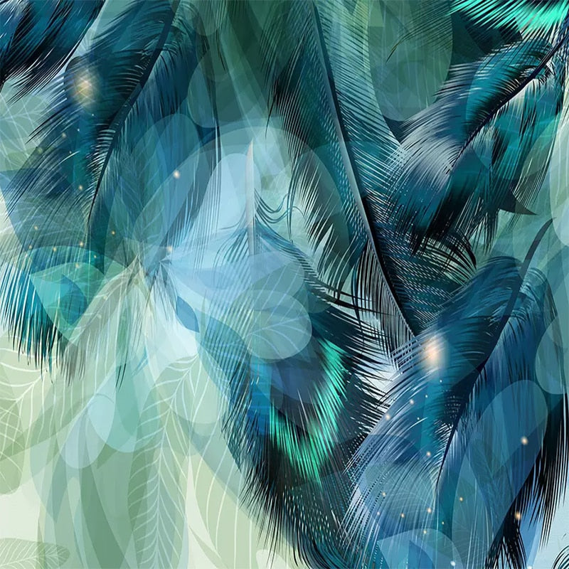 blue feather wallpaper