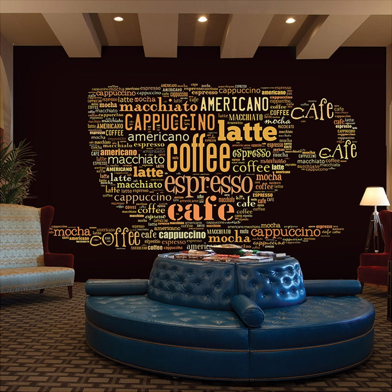 Custom Size Wallpaper Mural for Cafe Restaurant Coffee Shop | BVM Home