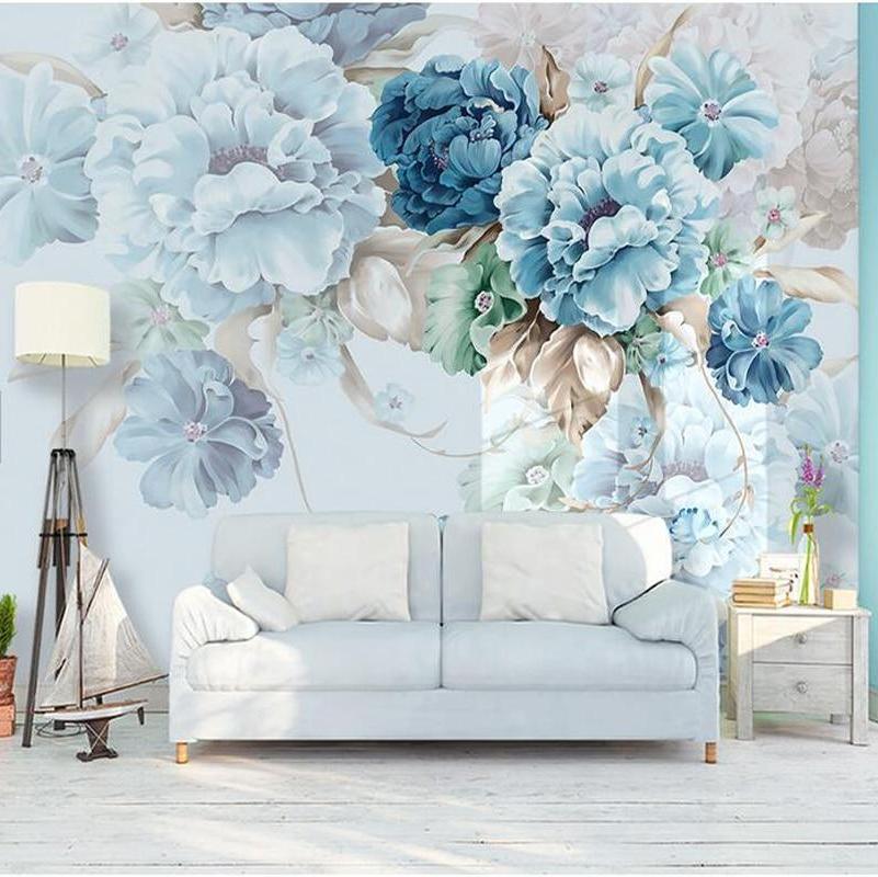 Custom Floral Wallpaper Mural Peony Flower Wallcovering | BVM Home