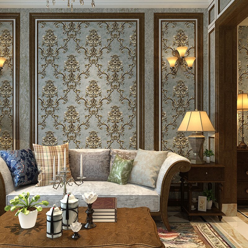 Luxury Non-woven Fabric Wallpaper European Style Damascus | BVM Home