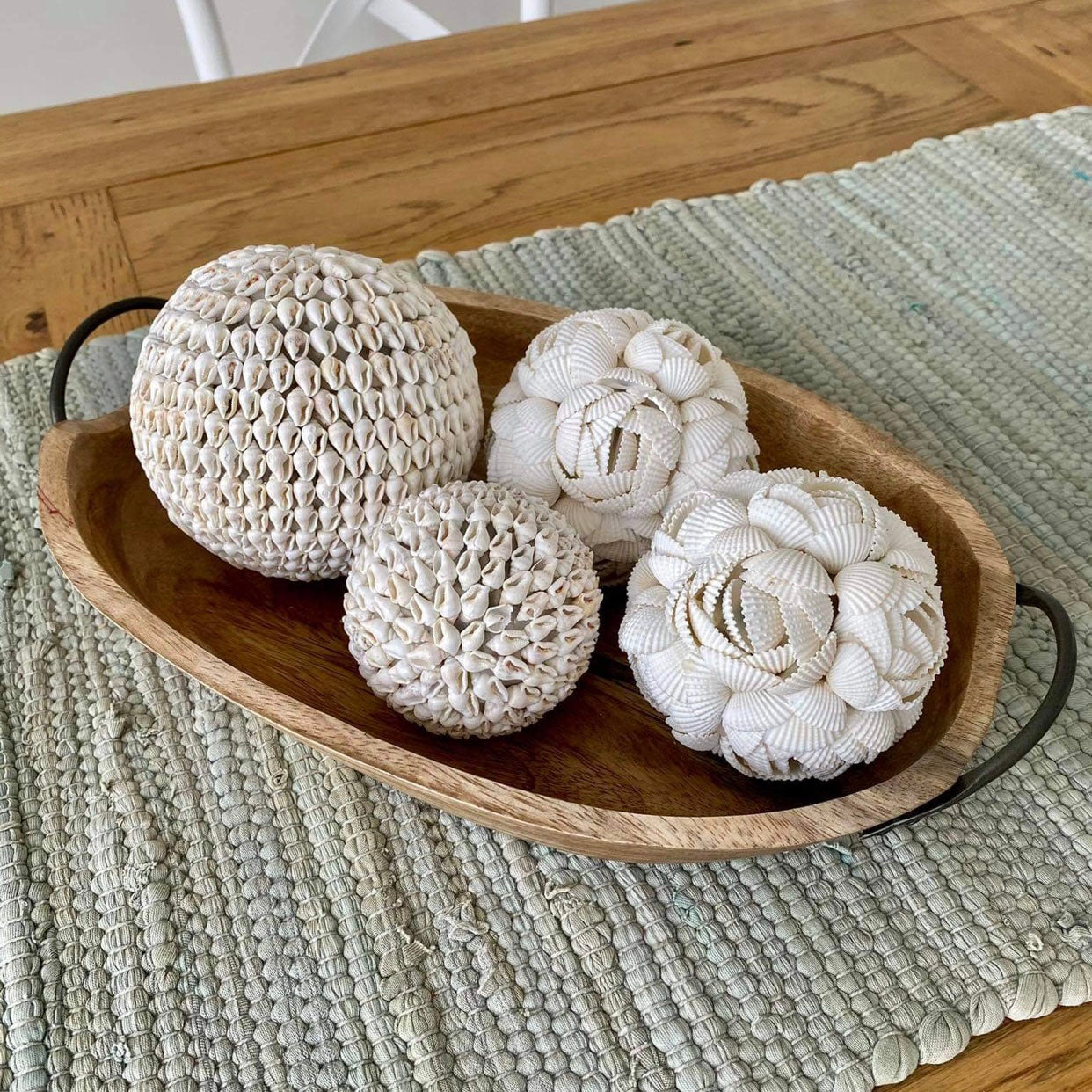 Cowrie Shell Ball - Large - Handmade from Seashells