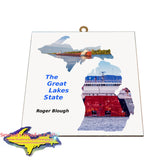 Great Lakes Freighter Roger Blough Hanging Art Tile