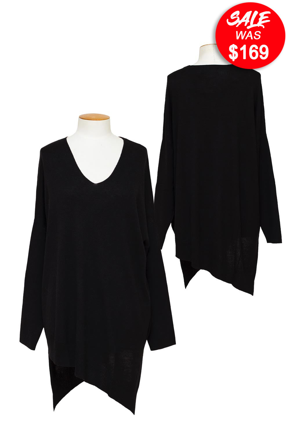 LD & C - LC2065 Asymmetric V/Neck Tunic