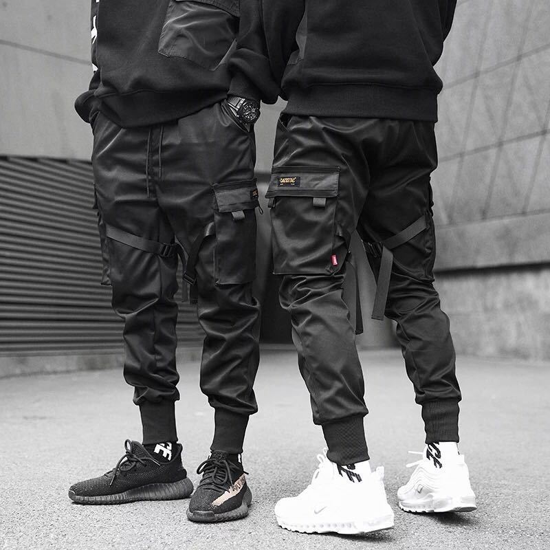 strapped cargo joggers