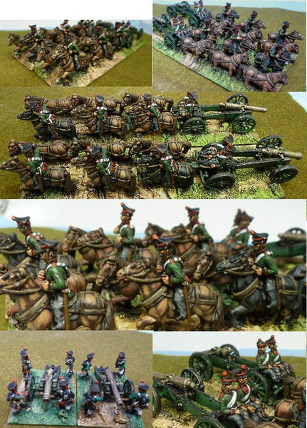 15mm Napoleonic Russian artillery limbers painted by Warpaint Figures