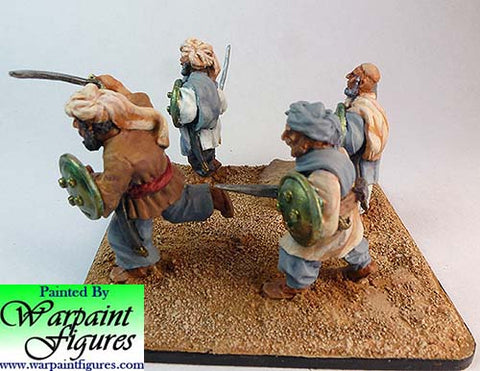 2nd Afghan War Pathans from Ironclad Miniatures with hand weapons by Warpaint figures
