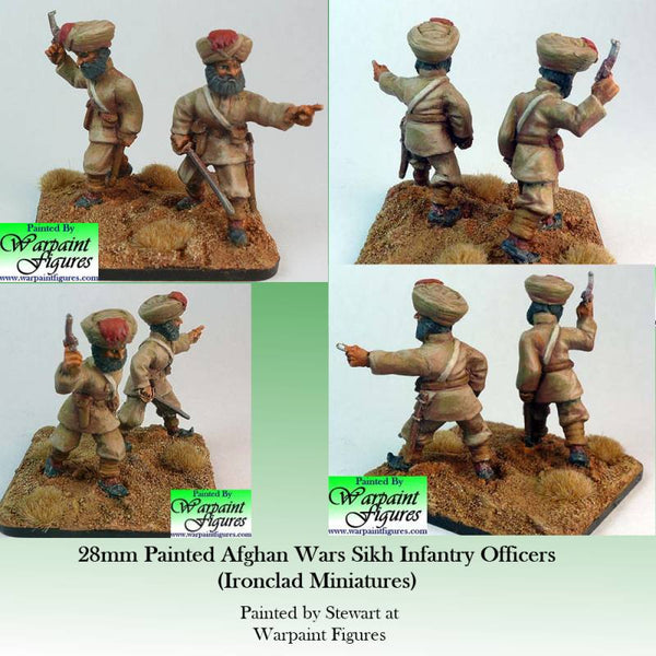 2nd Afghan Wars Sikh Officers painted by Warpaint Figures