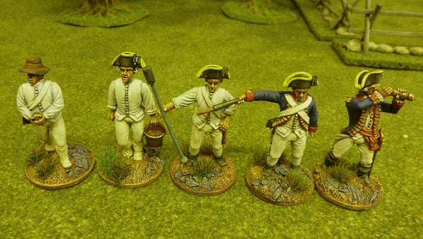 Painted 40mm AWI Front Rank British Artillery crew - Warpaint Figures