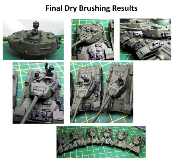 Flames of War - Dry brushing results for T34/85