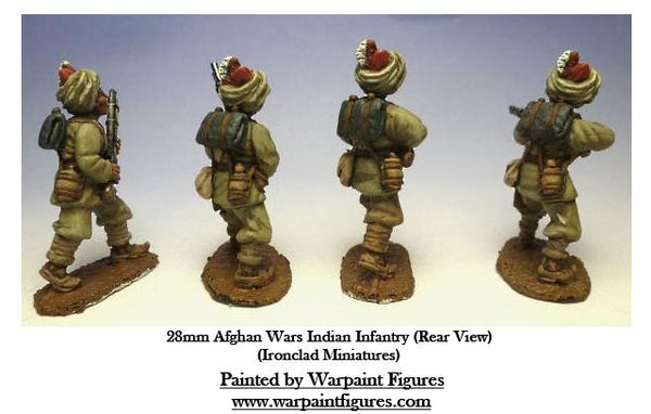 28mm Painted 2nd Afghan Wars Indian Infantry - Rear