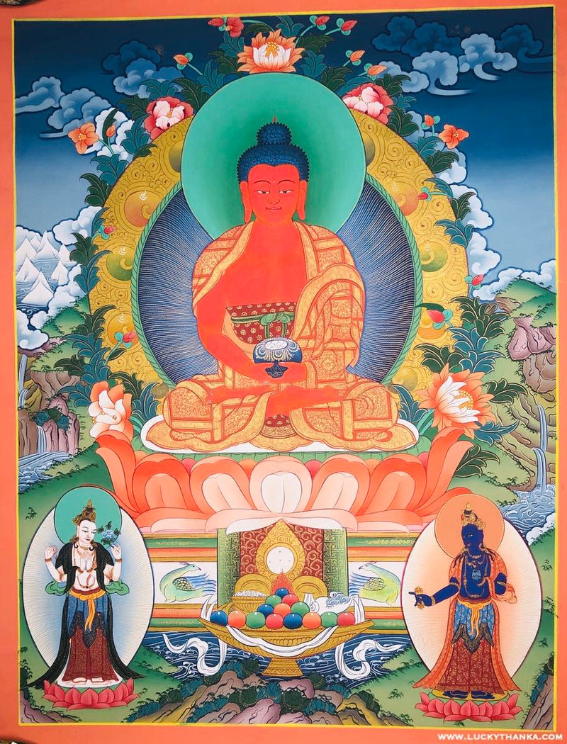 Buddha Canvas Art | Tibetan Thangka – Lucky Thanka