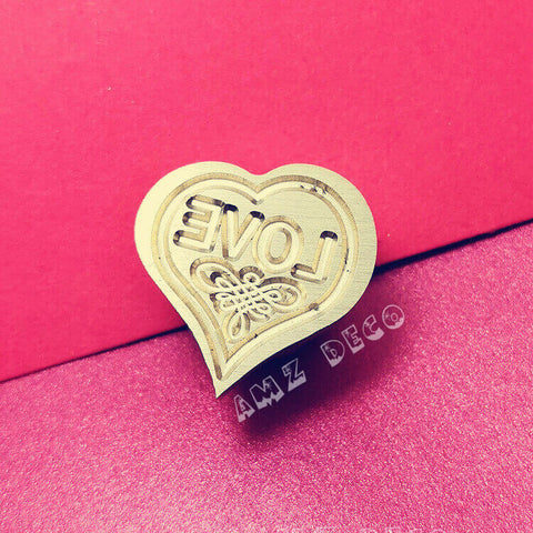 Custom Heart Shaped Wax Seal Stamp - AMZDeco.com