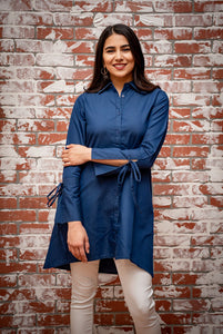 Denim Navy Tie Up Tunic