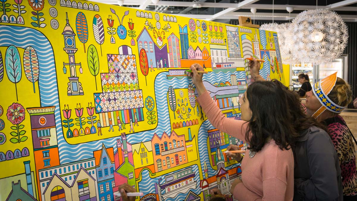 ikea colouring canvas art