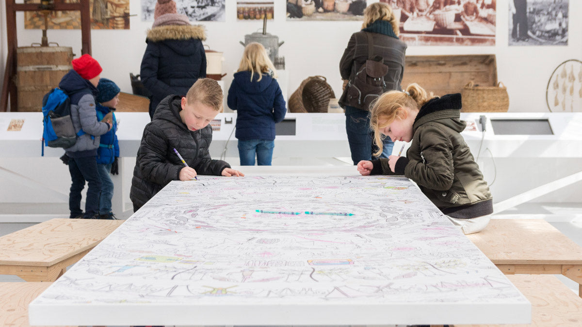 giant colouring picture at zuiderzee museum