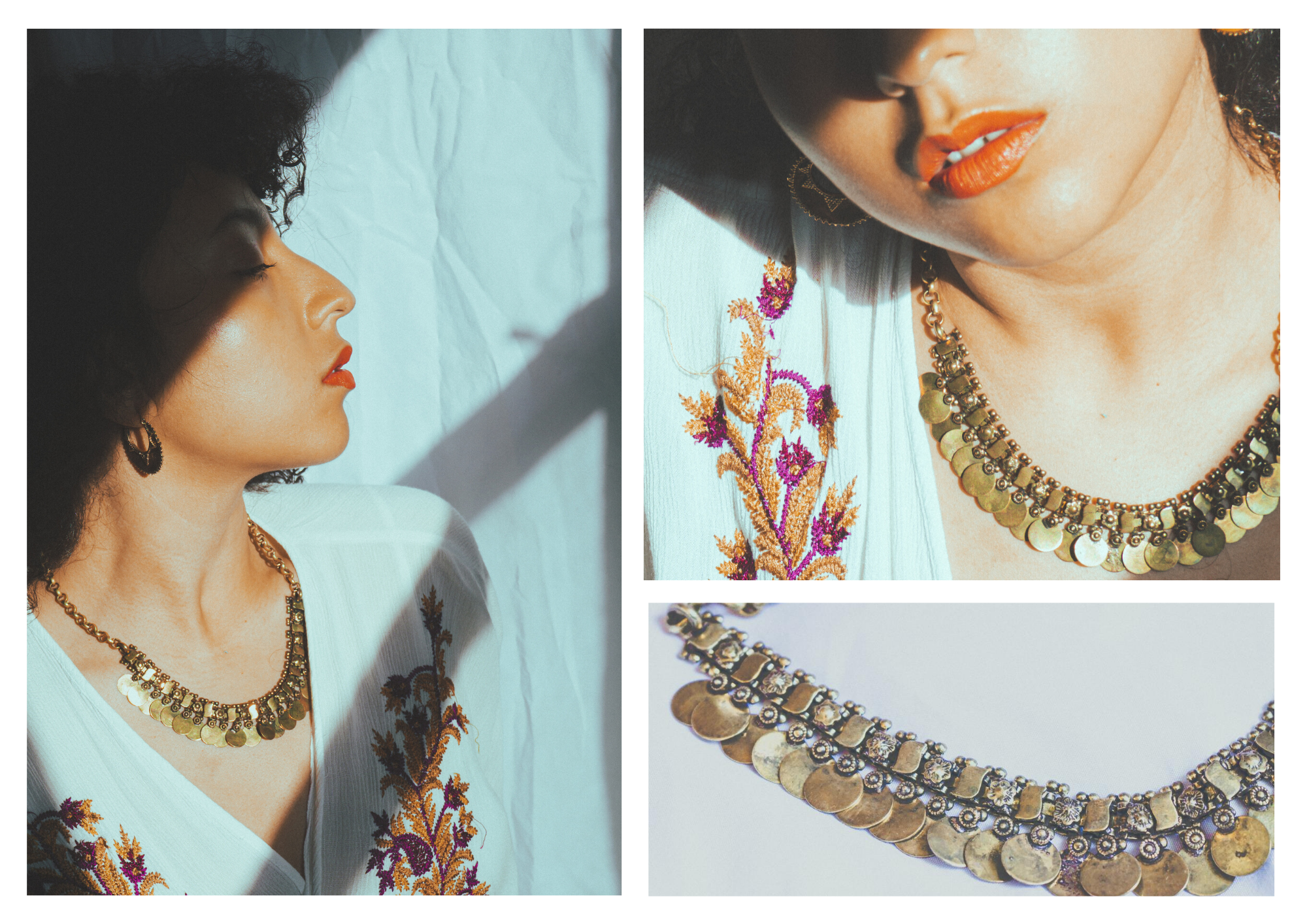statement necklaces, boho layering necklace, boho aesthetic, marifer angulo, forage design, ethical fashion uk
