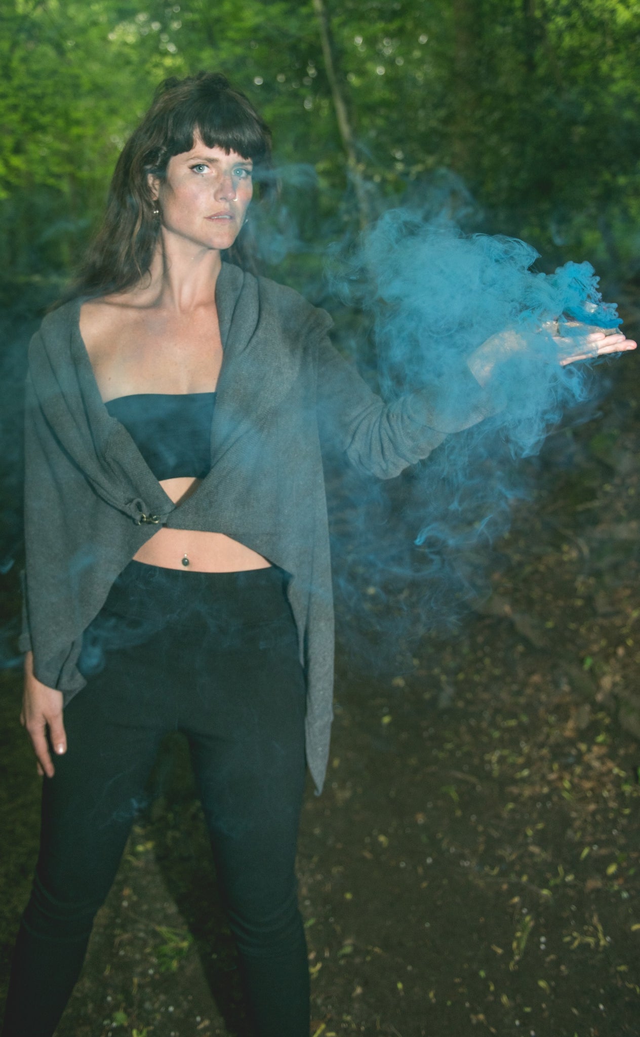 Forage Design Boho clothing, off shoulder baggy jumpers, drop shoulder tops, oversized sweaters, smoke bomb photography, boho clothes, ethical brands, sustainable fashion, festival fashion, hippie style