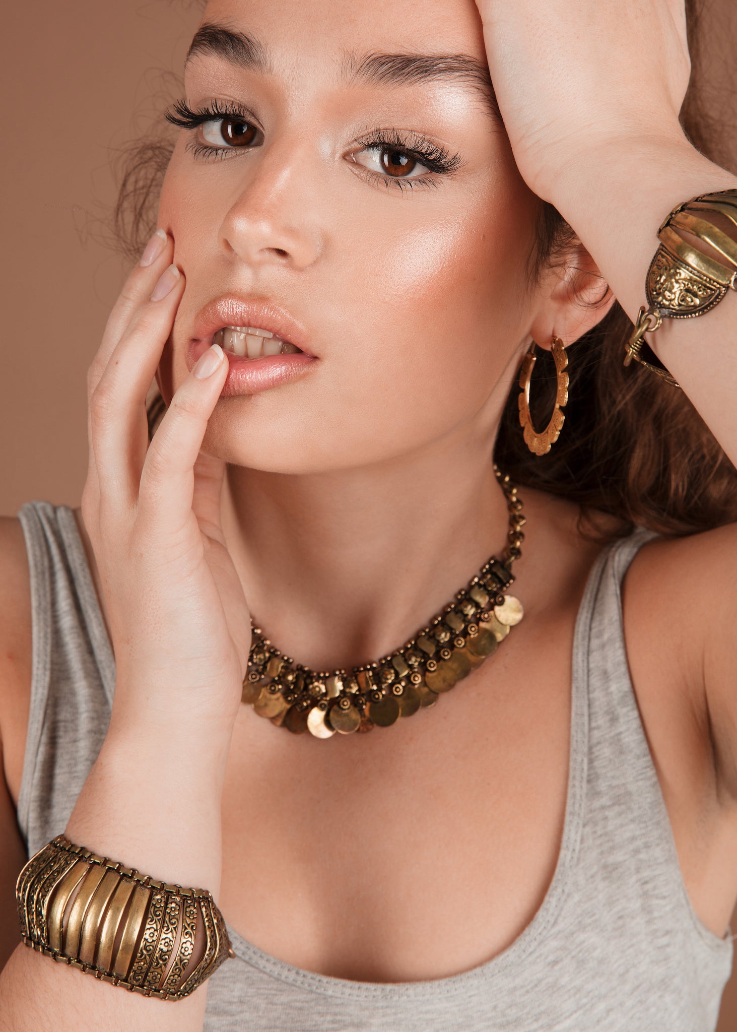 statement necklaces, chunky bracelets, big gold hoops, boho jewellery, festival fashion, ethical jewellery company, hippie jewellery, art deco earrings