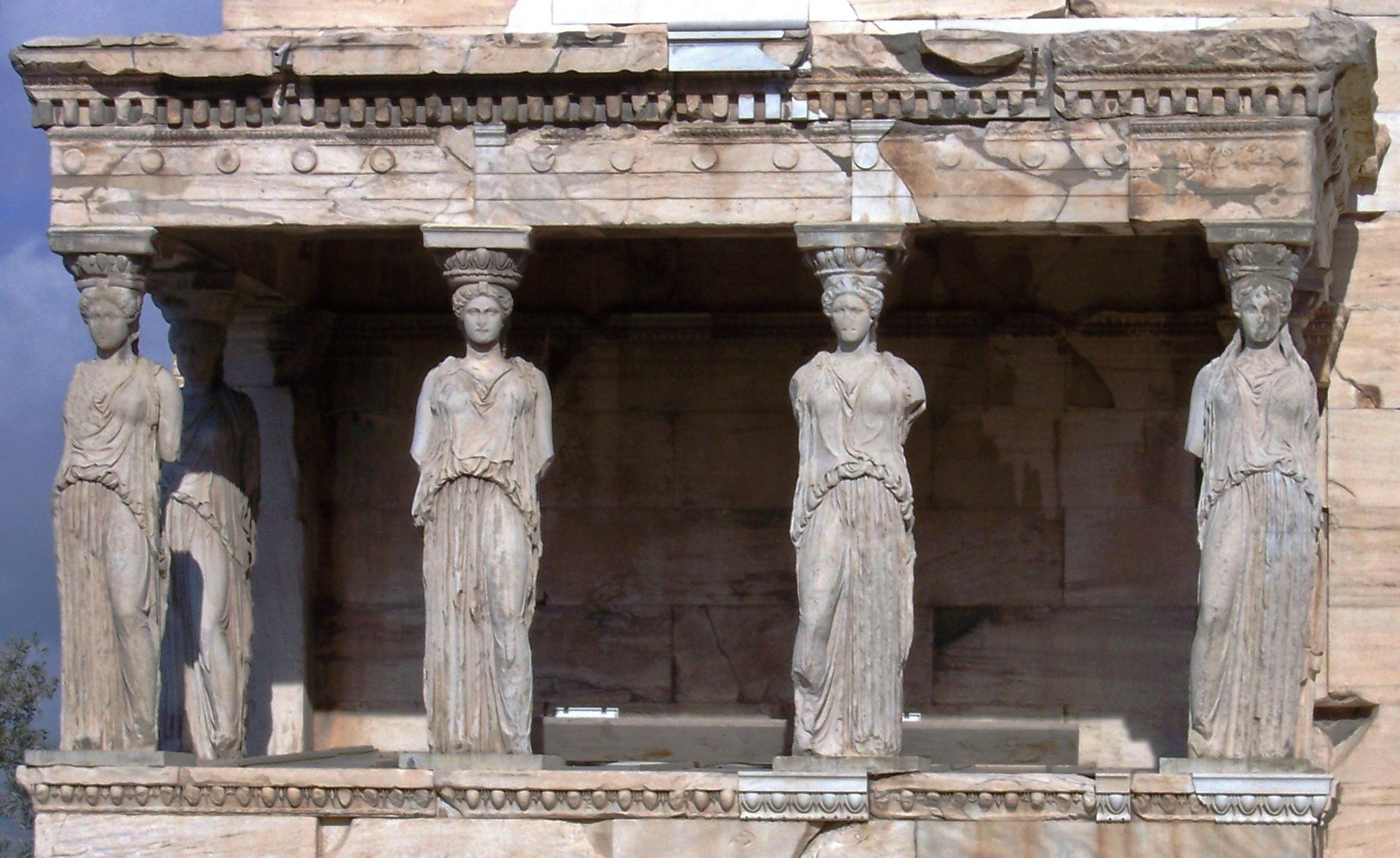 concrete classical caryatids acting as columns for brockwell incorporated's illustrated glossary of classical architectural terms