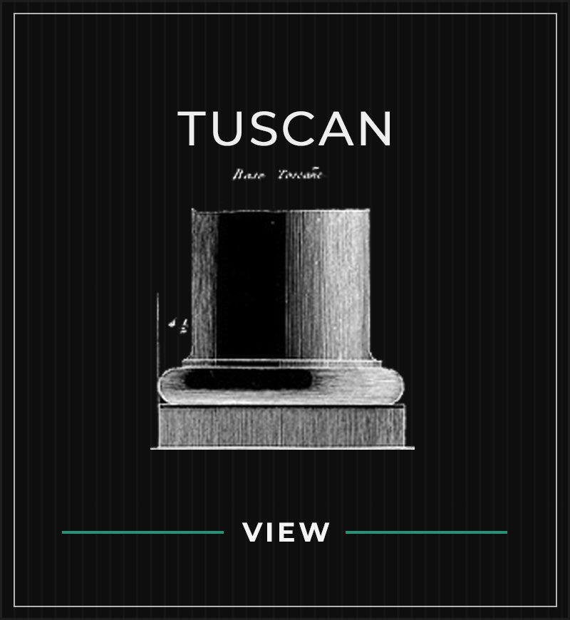 tuscan order column bases online from Brockwell Incorporated