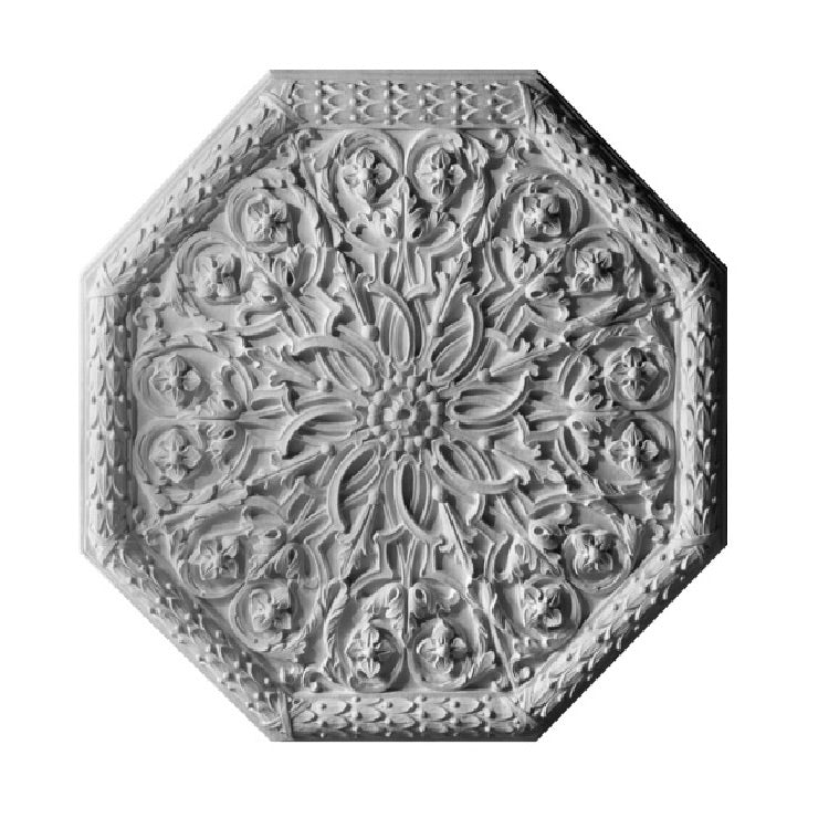 36 Diam X 1 5 8 Relief German Octagon Ceiling Medallion Plaster Material