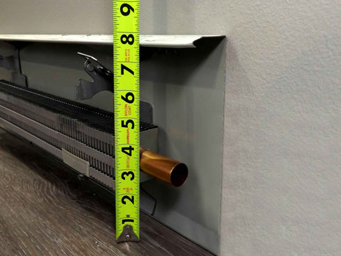 Floor to top of Fintube | EZ Snap™ Baseboard Heater Covers