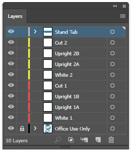 Acrylic Standee Illustrator Layers