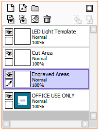 Engraved Acrylic Charm Layers Paint Tool SAI