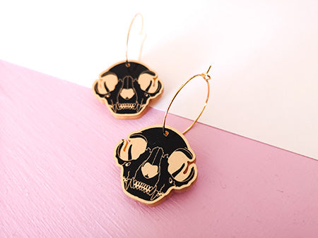 Misfit Makes - Acrylic Skull Earrings