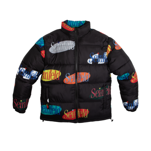 multi logo down puffer jacket