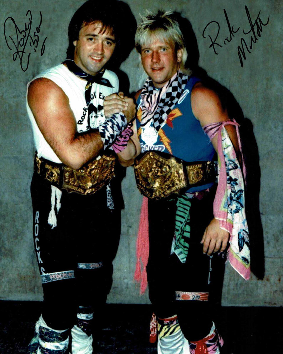 Ricky Morton & Robert Gibson Signed Rock n Roll Express 8x10 Photo PSA/DNA WWE 3 