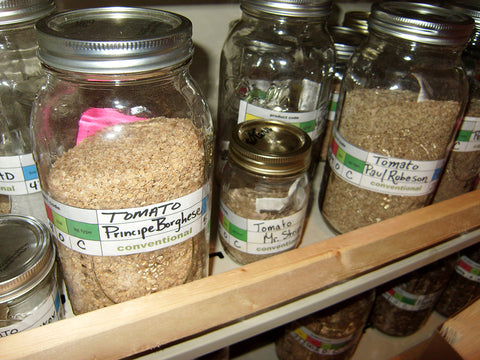 Sow True seed mason jar storage