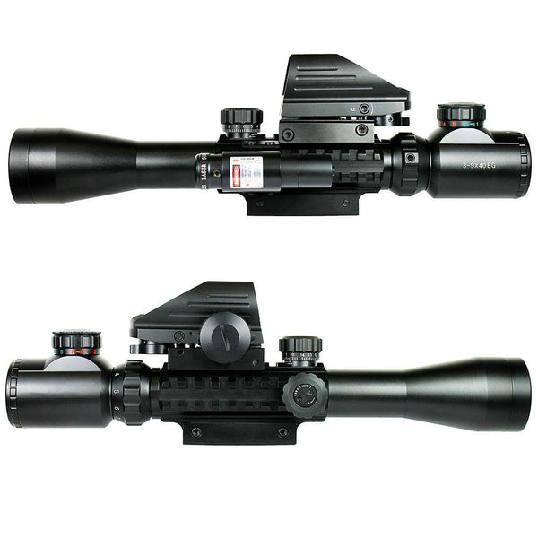 3-9X40EG Cross Scope Hunt Magnifier Holographic Mounts Tactical Laser Beam kh 