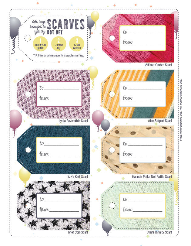 scarves.net gift tags