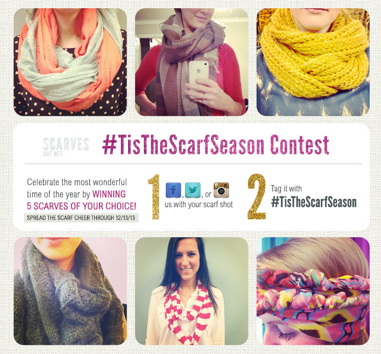 a selection of sample entries for the #TISTHESCARFSEASON PHOTO CONTEST!