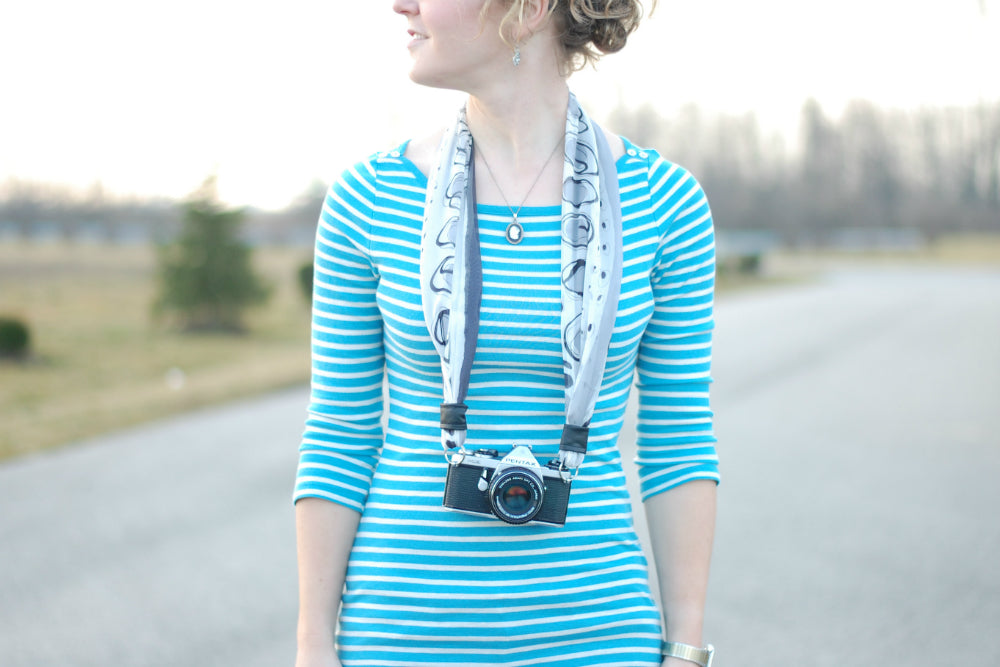 Camera Strap from a Scarf