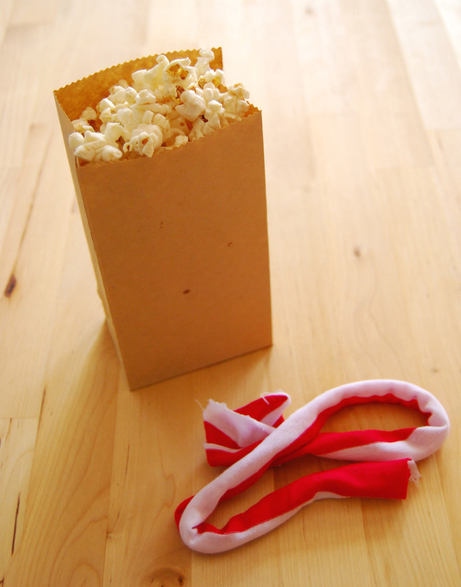 DIY Popcorn Bags Wrapped With Scarf Ribbon Step 2