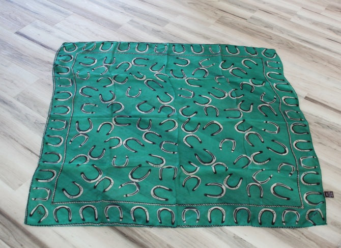 Derby-inspired silk horshoe scarf