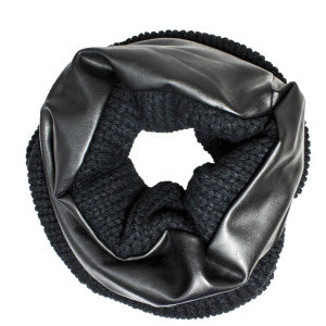 black beanie scarf