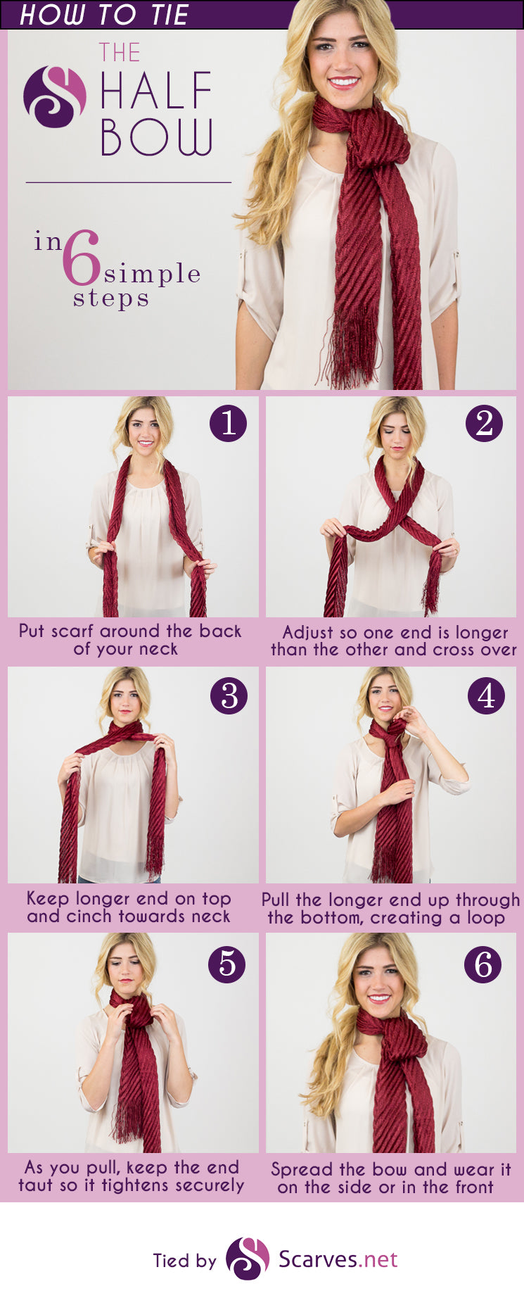 The Half Bow Knot in 6 simple steps