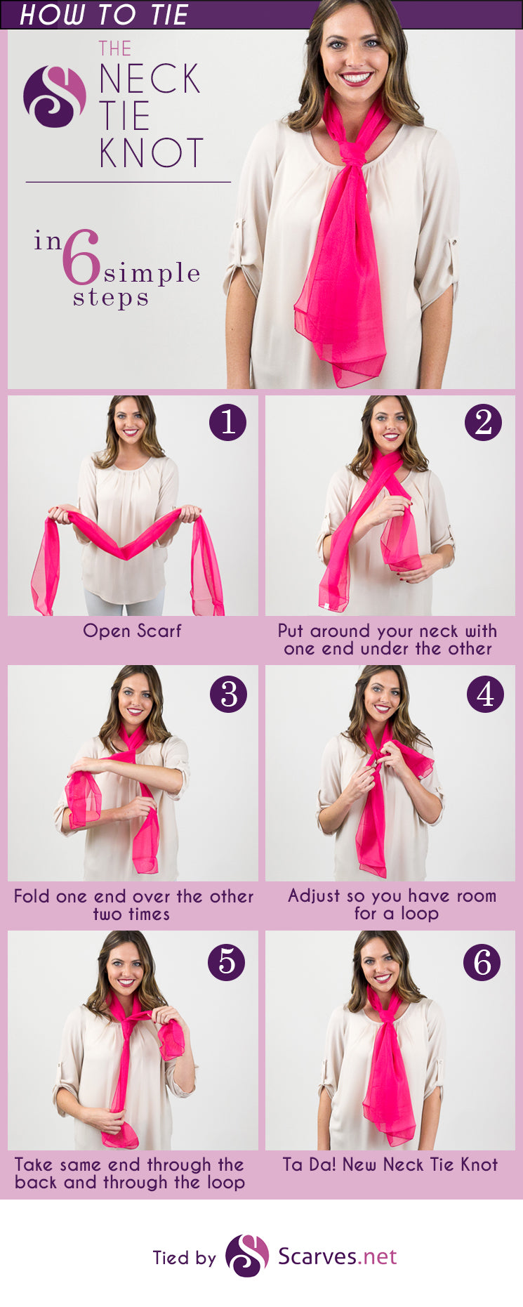 How to Tie a Head Scarf: Neck Tie Knot