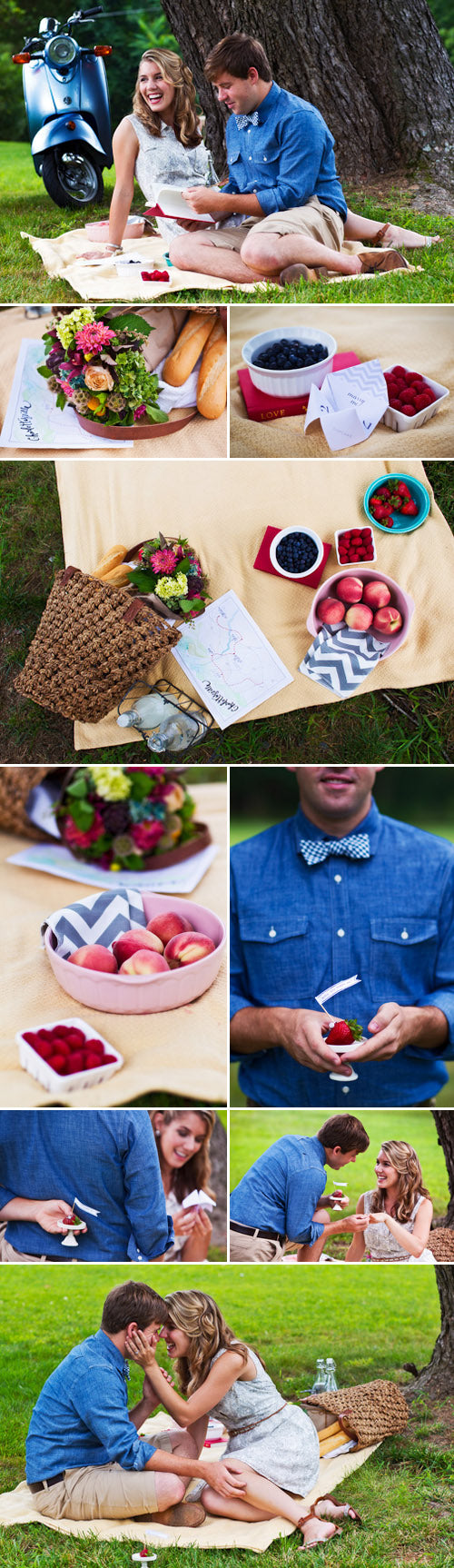 blue picnic over at Junebug Weddings