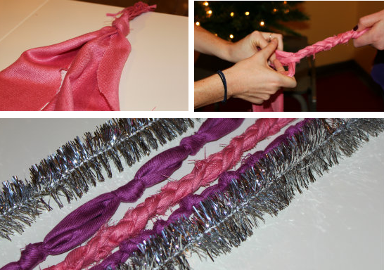 braided scarf garland