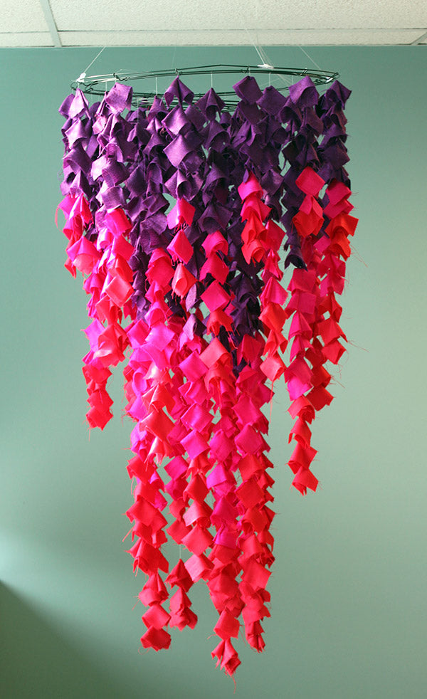 finished Ombre Scarf Chandelier