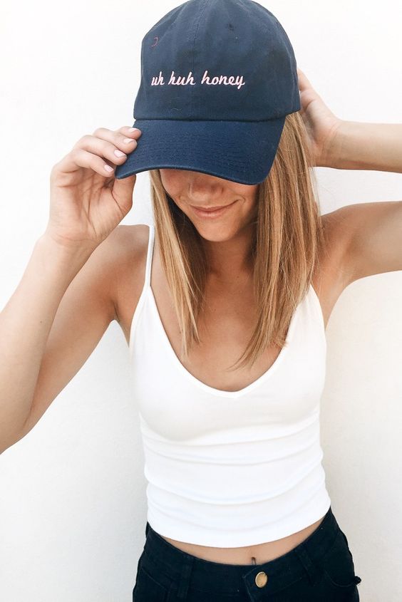 girl with baseball cap