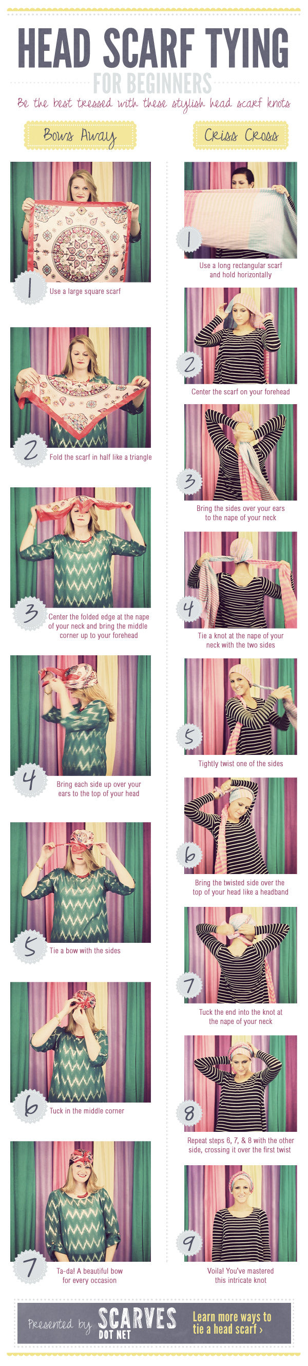 5 Ideas to Tie Headscarves, Aelida
