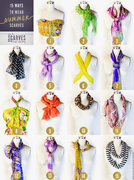 15 ways to wear summer scarves