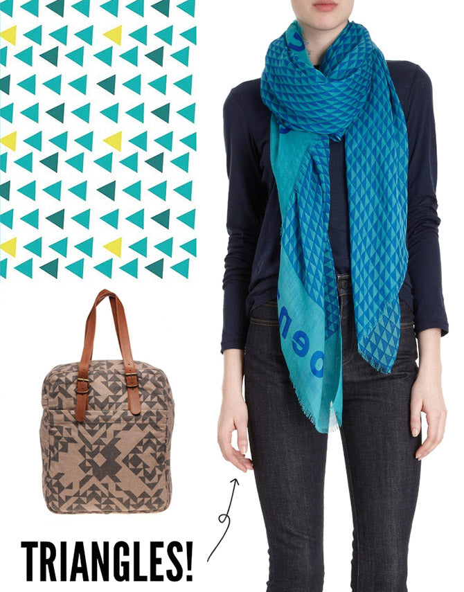 triangle print scarf