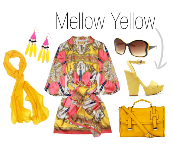 Outfit and accessories for the Mellow Yellow Look 
